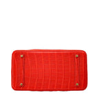 Hermès Birkin 35 Geranium Alligator Bag GHW