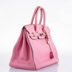 Hermes Birkin 35 HSS Bubblegum Pink & Celeste Togo Leather Palladium Hardware