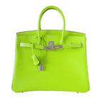 Hermes Birkin 35 Kiwi Epsom Leather Palladium Hardware