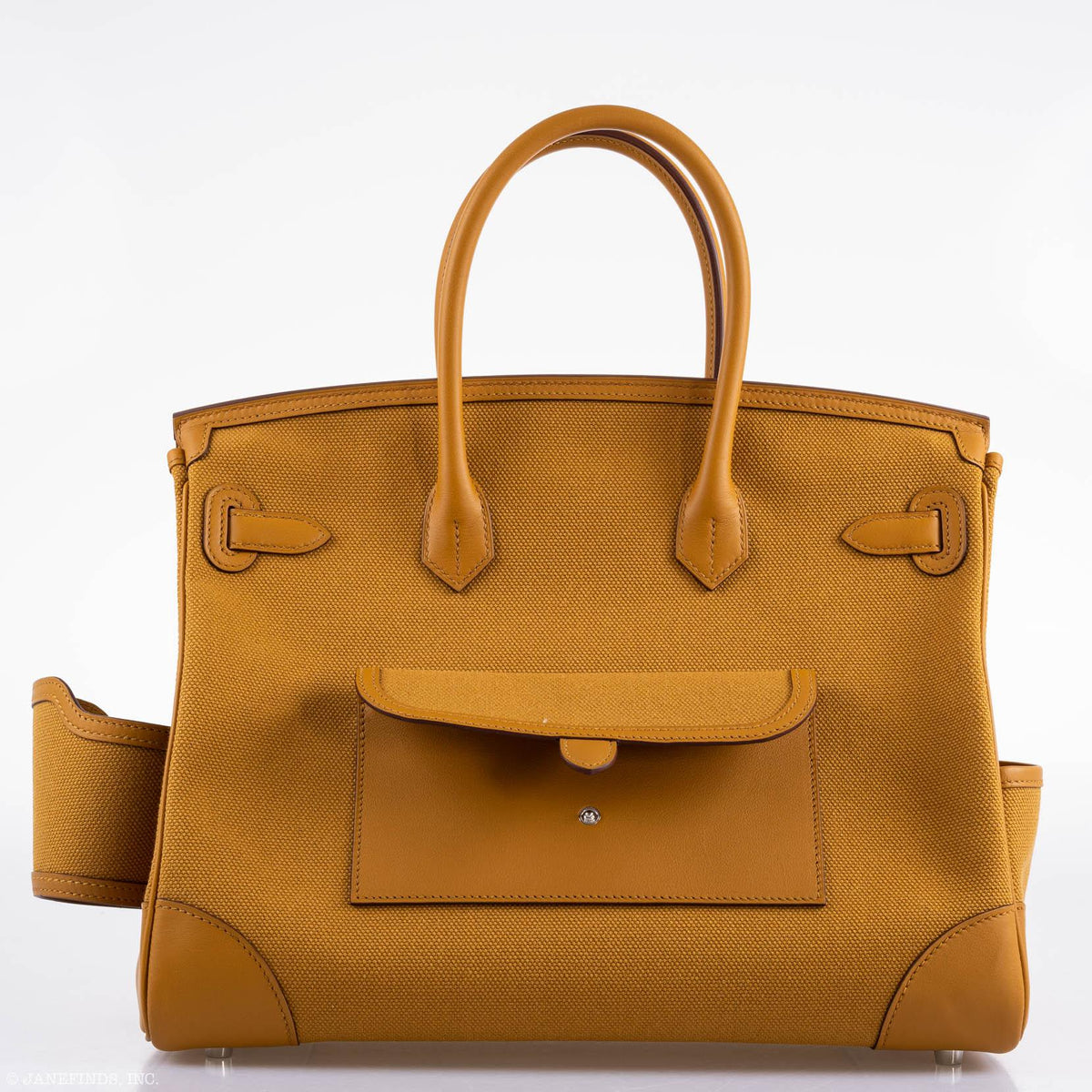 Hermes Birkin Cargo 35 Sesame Swift & Canvas Palladium Hardware - 2020, Y