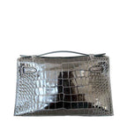 Hermès Alligator Kelly Pochette Mini Bag Graphite Gray