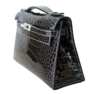 Hermès Alligator Kelly Pochette Mini Bag Graphite Gray