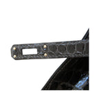 Hermès Alligator Kelly Pochette Mini Bag Graphite Gray