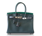 Hermes Birkin 30 Patchwork Vert Multi-Material Palladium Hardware Limited Edition