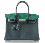 Hermes Birkin 30 Patchwork Vert Multi-Material Palladium Hardware Limited Edition