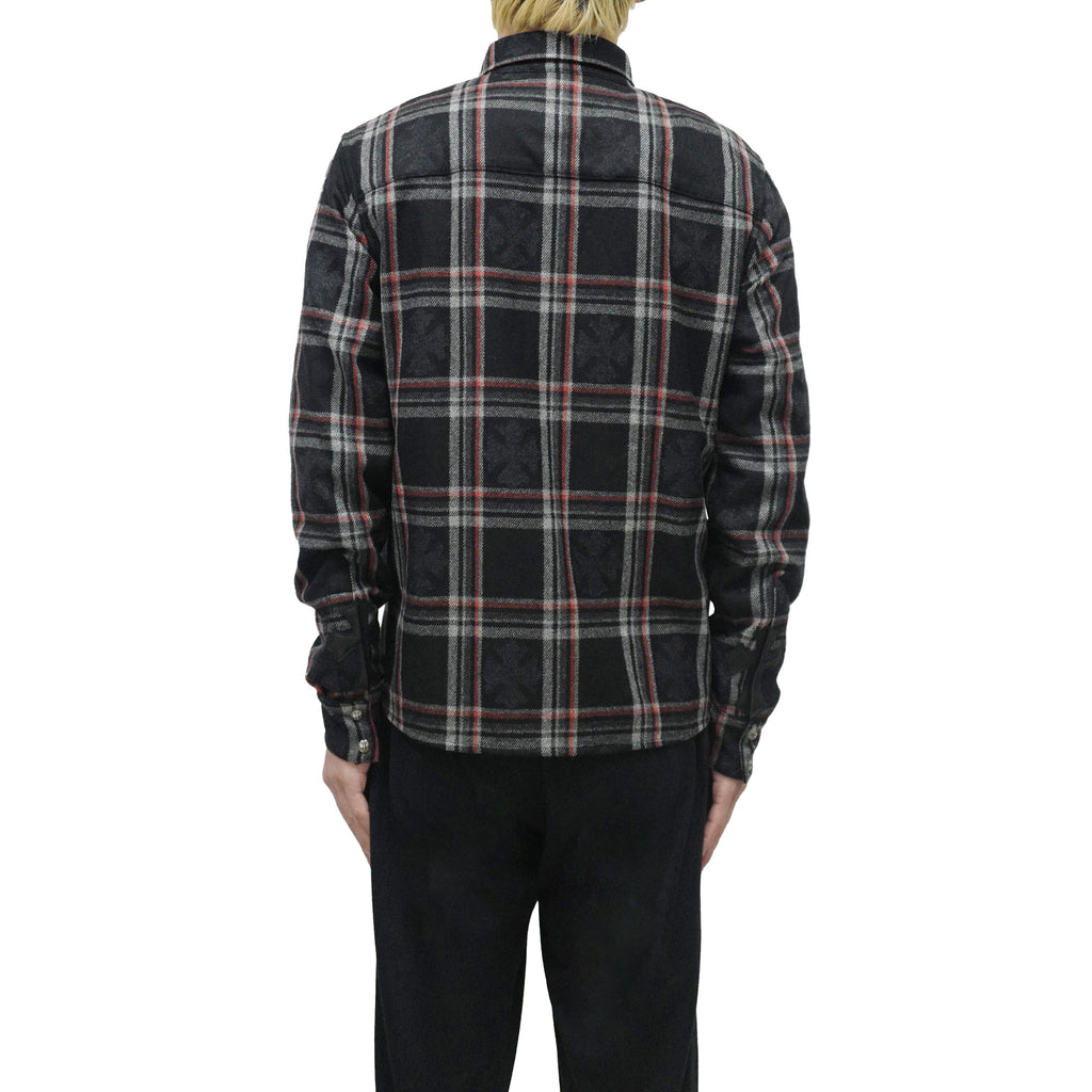 Chrome Hearts Gas Station Plaid Cashmere Black Shirt