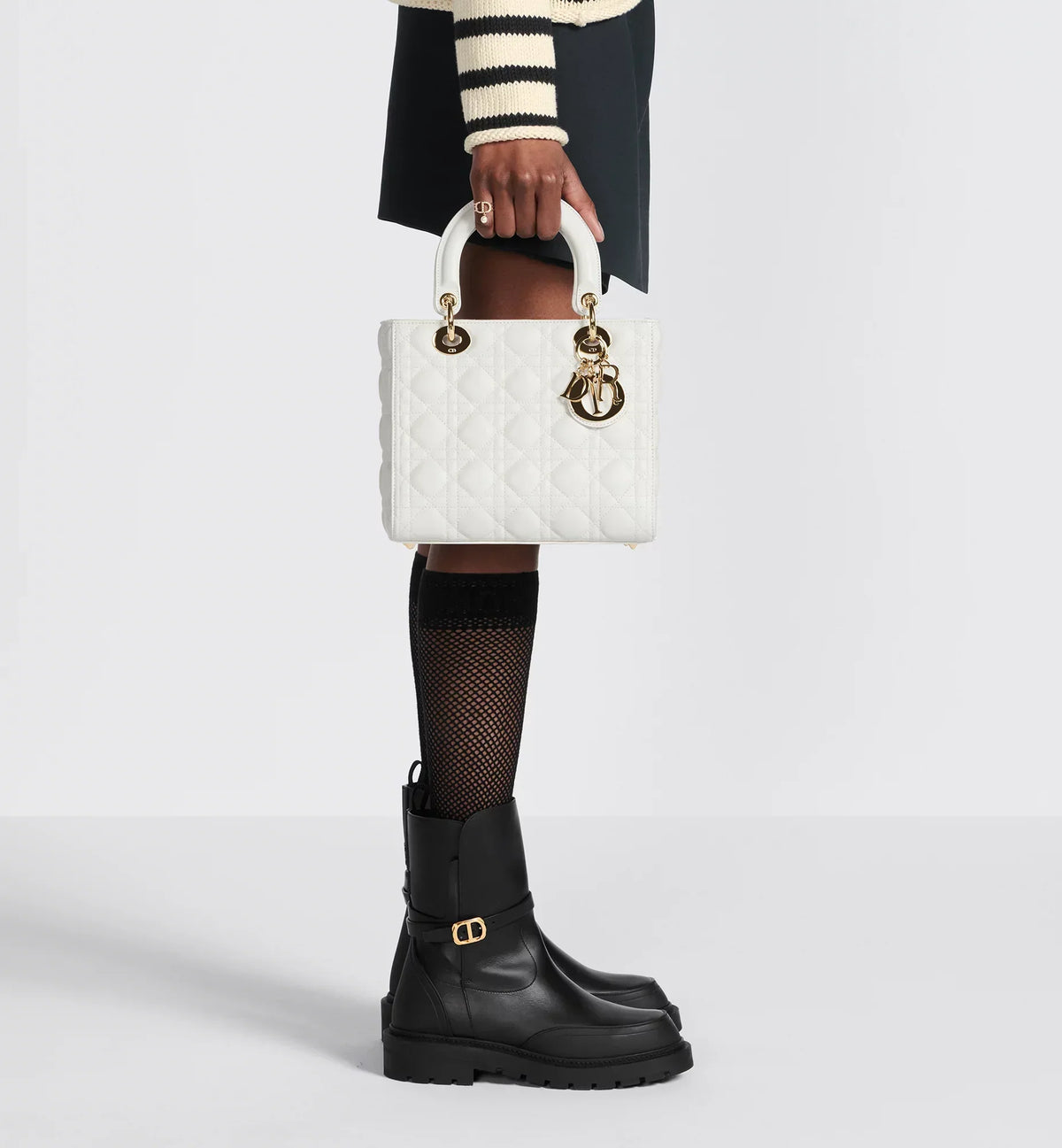 Dior Medium Lady Dior Bag - Latte Cannage Lambskin