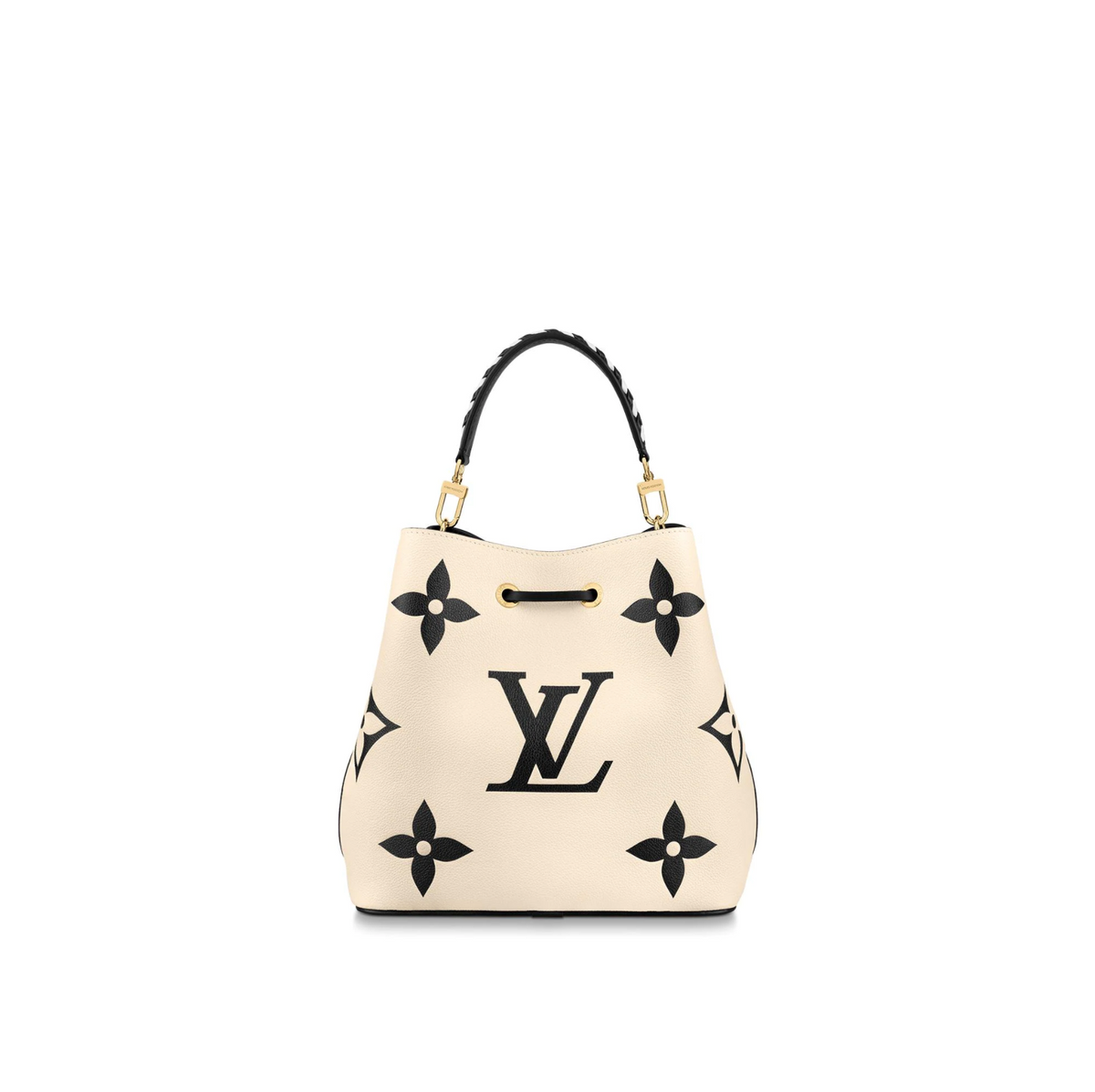 Louis Vuitton LV Crafty NeoNoe MM Cream Embossed Leather M56889
