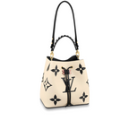 Louis Vuitton LV Crafty NeoNoe MM Cream Embossed Leather M56889