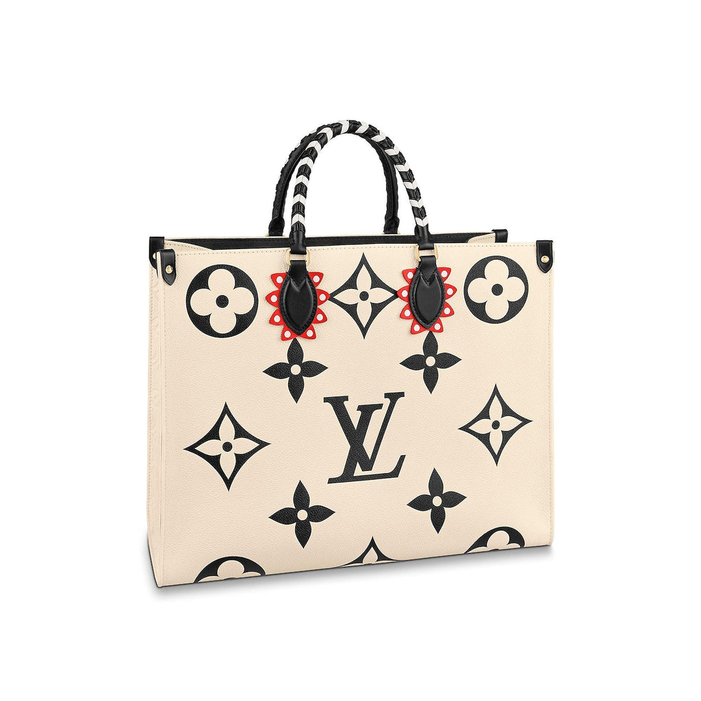 Louis Vuitton LV Crafty Onthego GM Monogram Giant Canvas M45372 Cream Black
