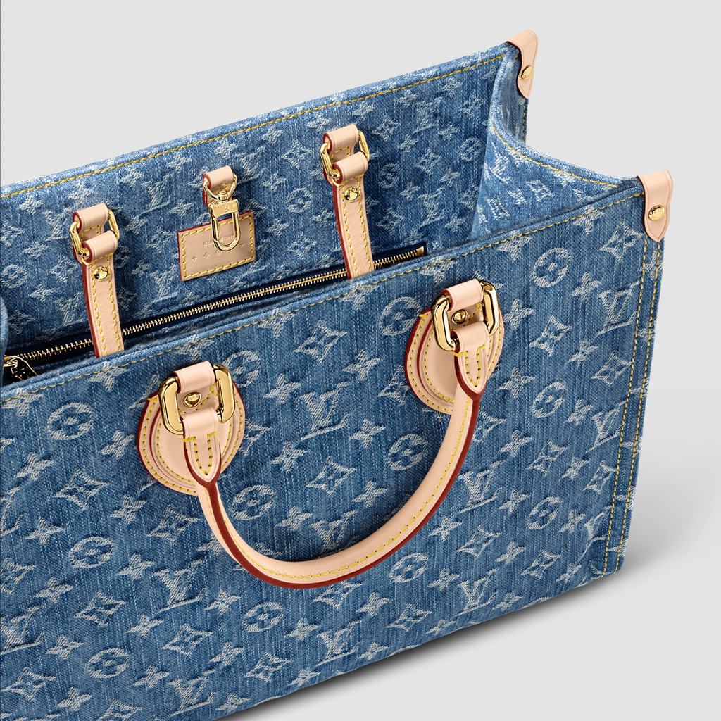 Louis Vuitton OnTheGo MM Monogram Denim Canvas Tote Bag M46871