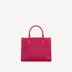 Louis Vuitton Fuchsia Embossed Grained Leather On-the-Go Tote Bag