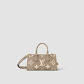 Louis Vuitton OnTheGo East West Dove Cream Monogram Empreinte Leather M23641