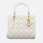 Dior Medium Lady Dior Bag - Latte Cannage Lambskin