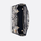 Dior Medium Lady D-Lite Reverse Embroidery Bag - Blue Toile de Jouy