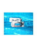 Hermès Alligator Kelly Pochette Mini Bag Blue Izmir