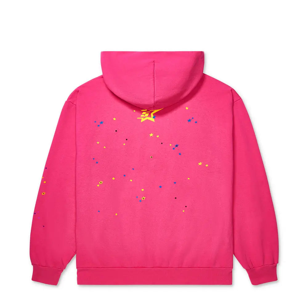 Sp5der Pink Punk V2 Hoodie - Magenta