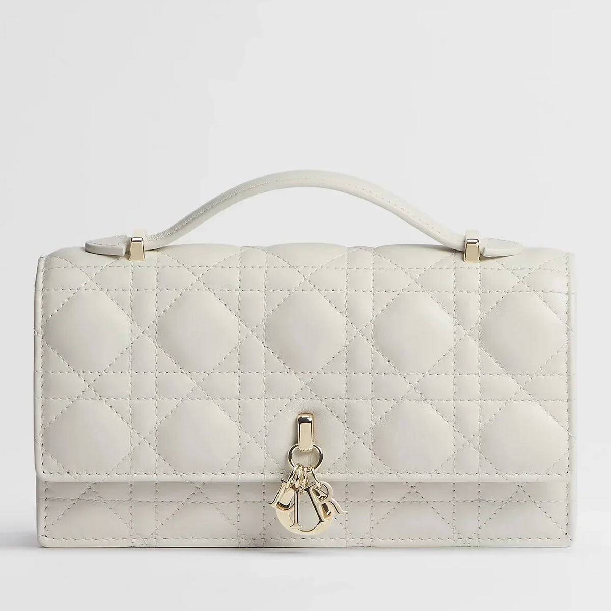 Dior My Dior Cannage Lambskin Mini Bag - Latte