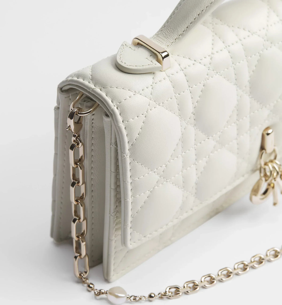 Dior My Dior Cannage Lambskin Mini Bag - Latte