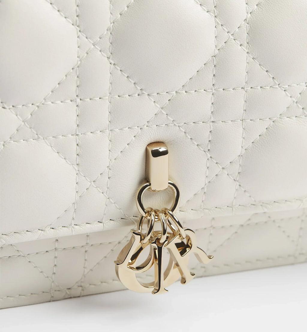 Dior My Dior Cannage Lambskin Mini Bag - Latte