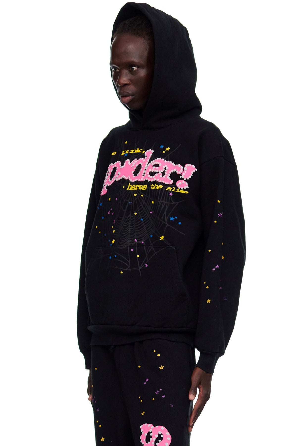 Sp5der Black Punk V2 Hoodie - Black