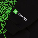 Sp5der Ca$h Og Web V2 Rhinestone Zip Hoodie - Black