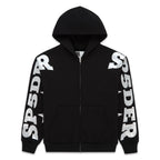 Sp5der Mx555 Zip Hoodie - Black