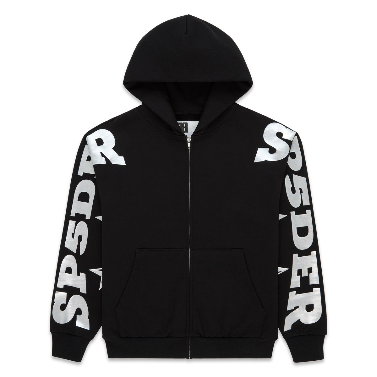 Sp5der Mx555 Zip Hoodie - Black