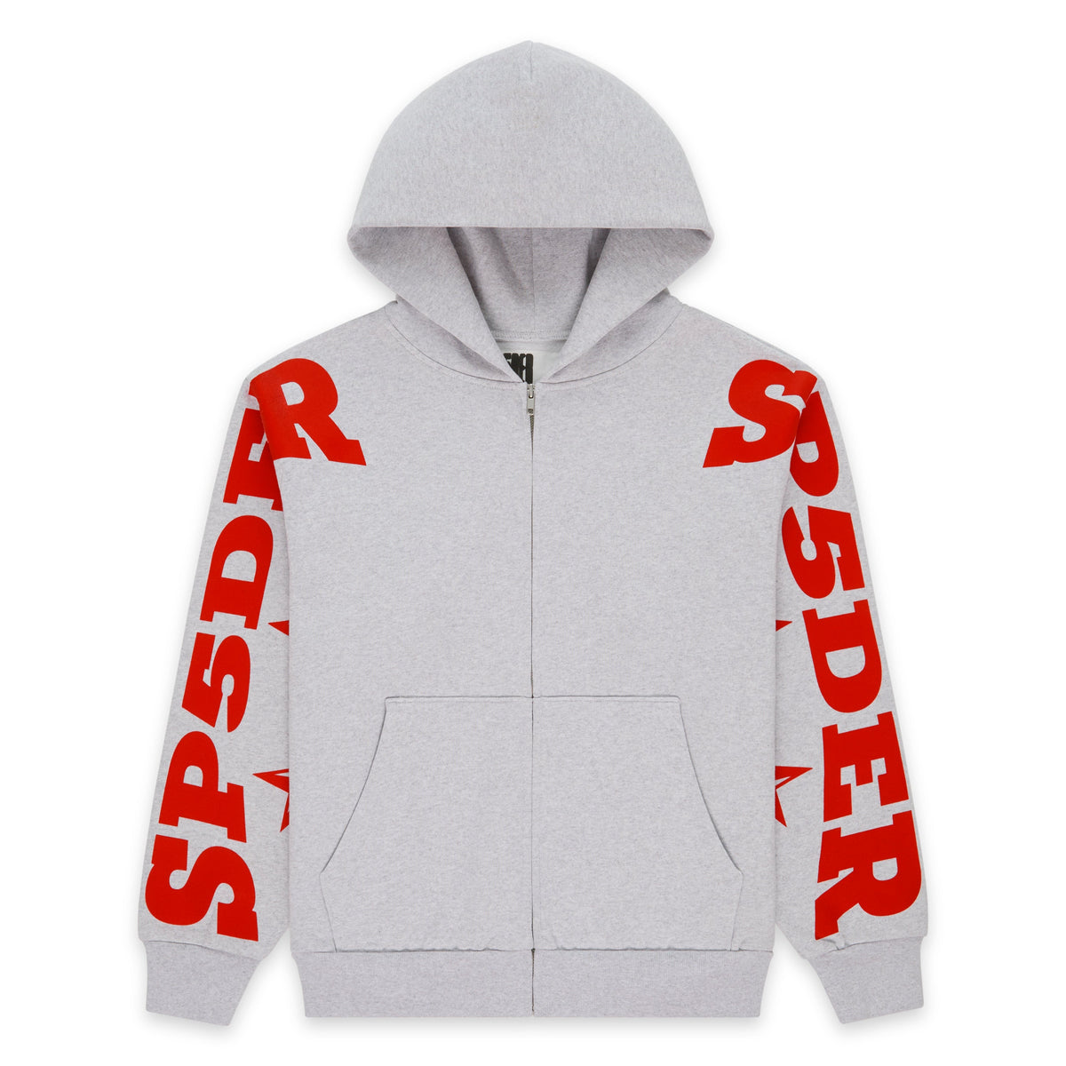 Sp5der Mx555 Zip Hoodie - Heather Grey