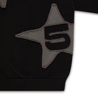 Sp5der Big Star Full Zip Hoodie - Black