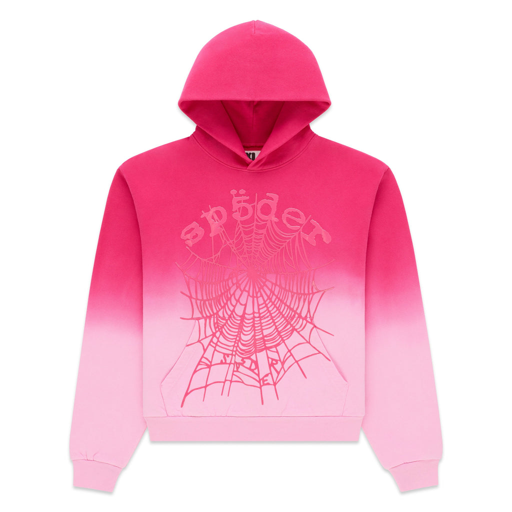 Sp5der Og Web Ombre Hoodie - Pink