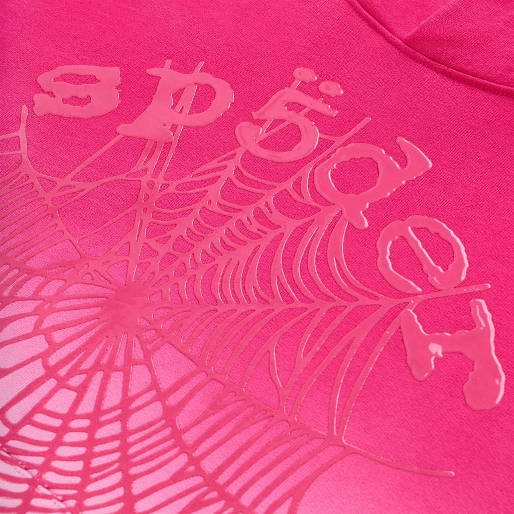 Sp5der Og Web Ombre Hoodie - Pink