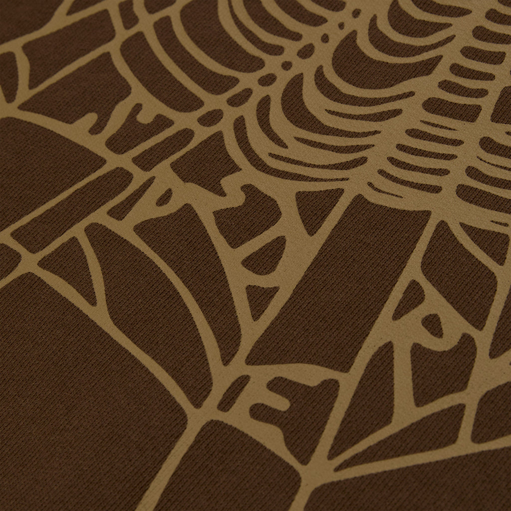 Sp5der Rhinestone Og Web Hoodie - Brown