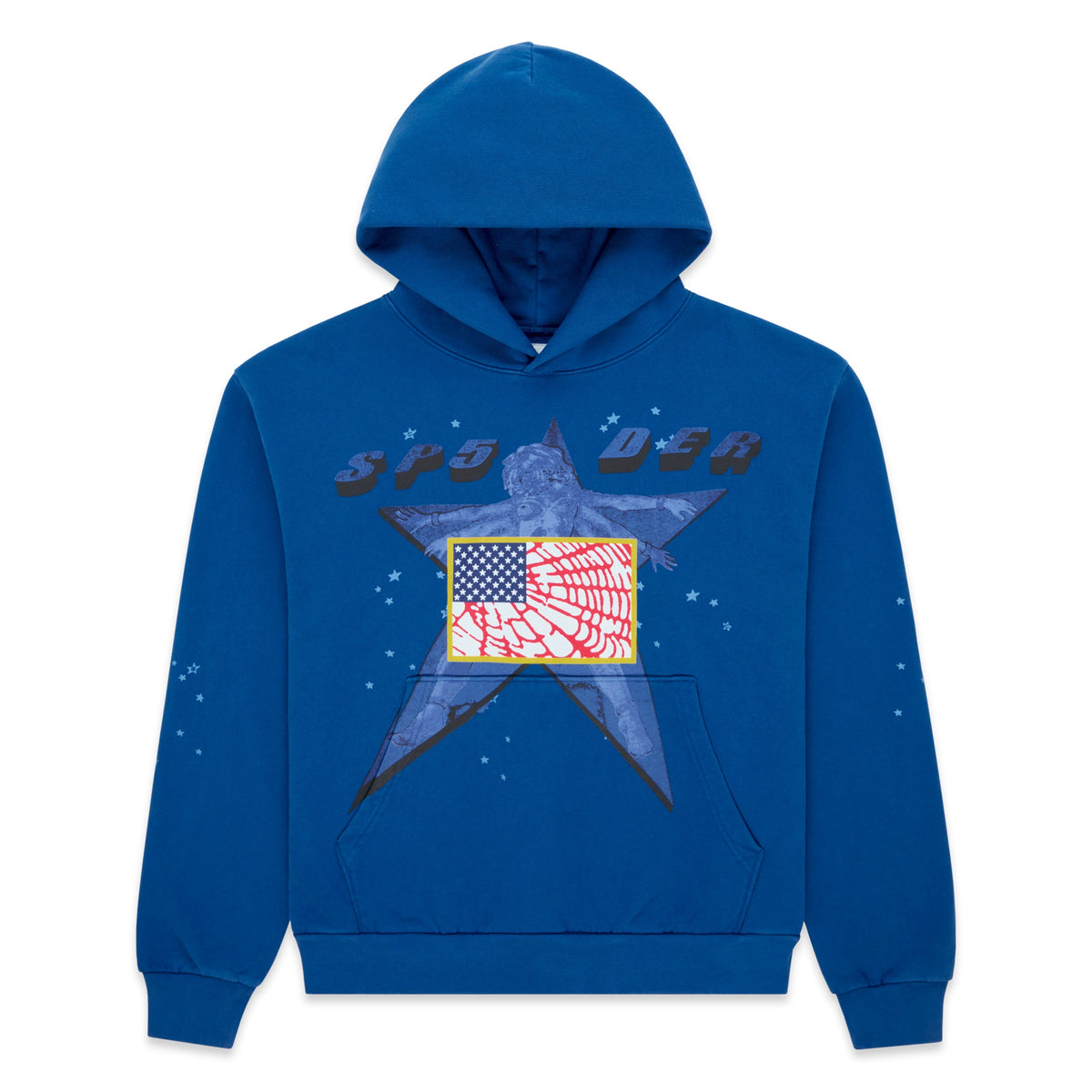 Sp5der Star Girl Hoodie - Blue
