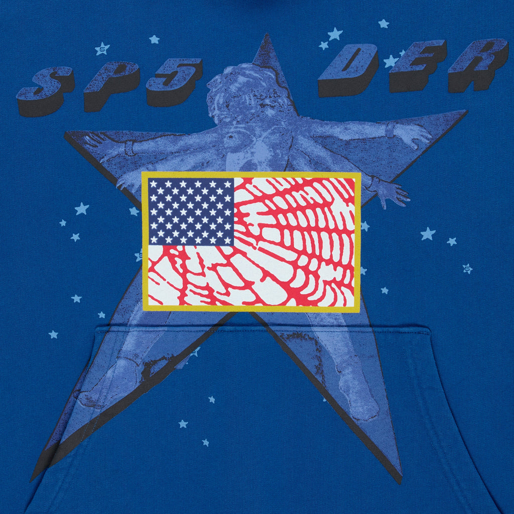 Sp5der Star Girl Hoodie - Blue