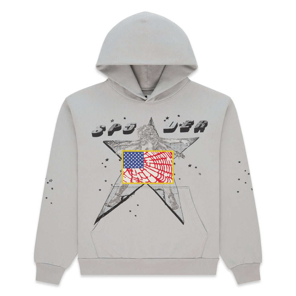 Sp5der Star Girl Hoodie - Sport Grey