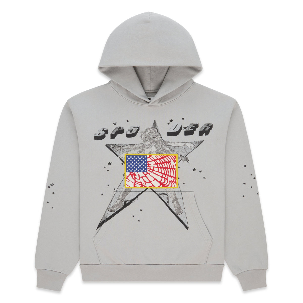 Sp5der Star Girl Hoodie - Sport Grey