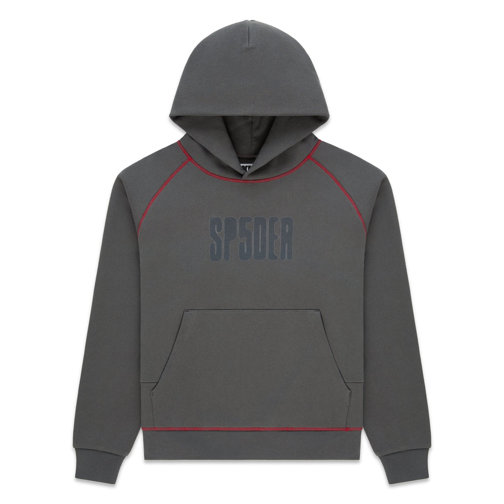 Sp5der Archive Contrast Hoodie - Slate Grey