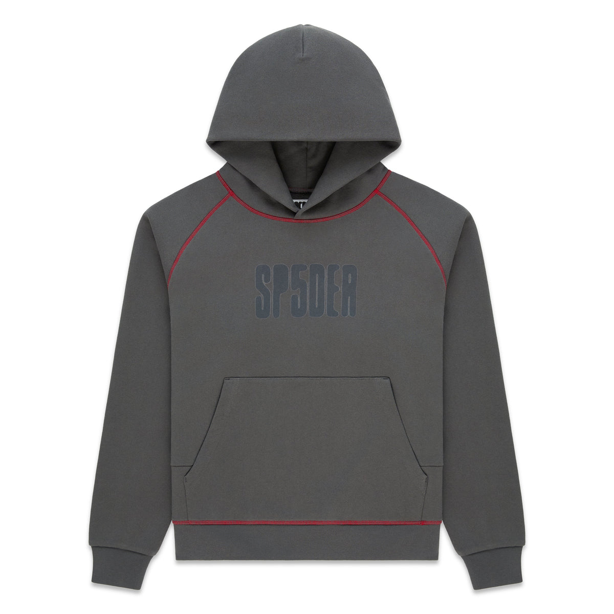Sp5der Archive Contrast Hoodie - Slate Grey