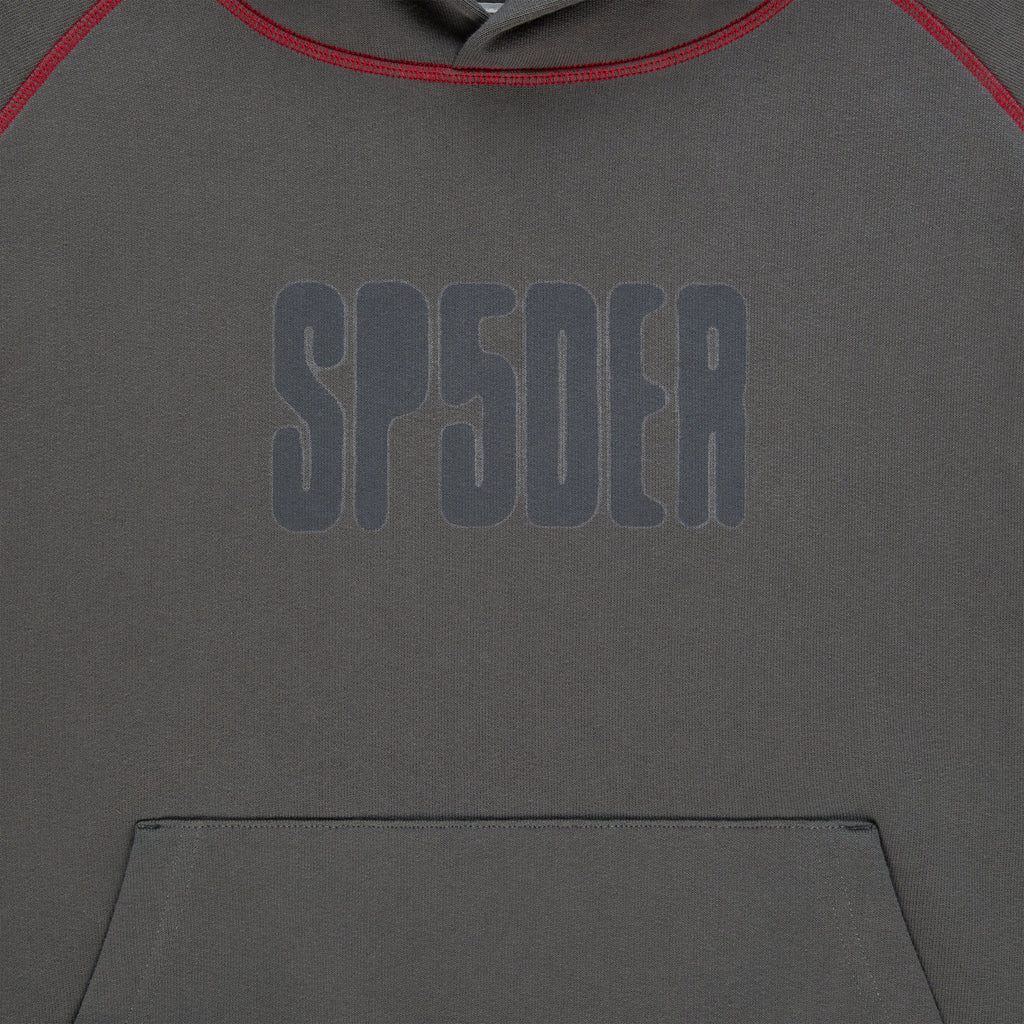 Sp5der Archive Contrast Hoodie - Slate Grey