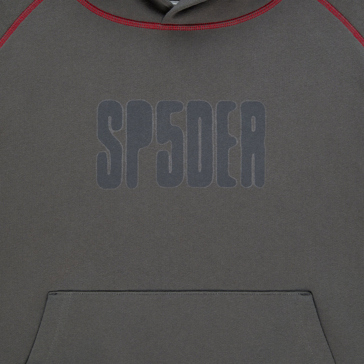 Sp5der Archive Contrast Hoodie - Slate Grey
