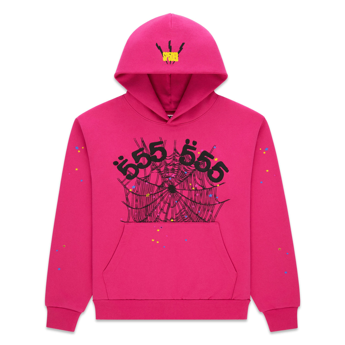 Sp5der Angel Number Hoodie - Pink
