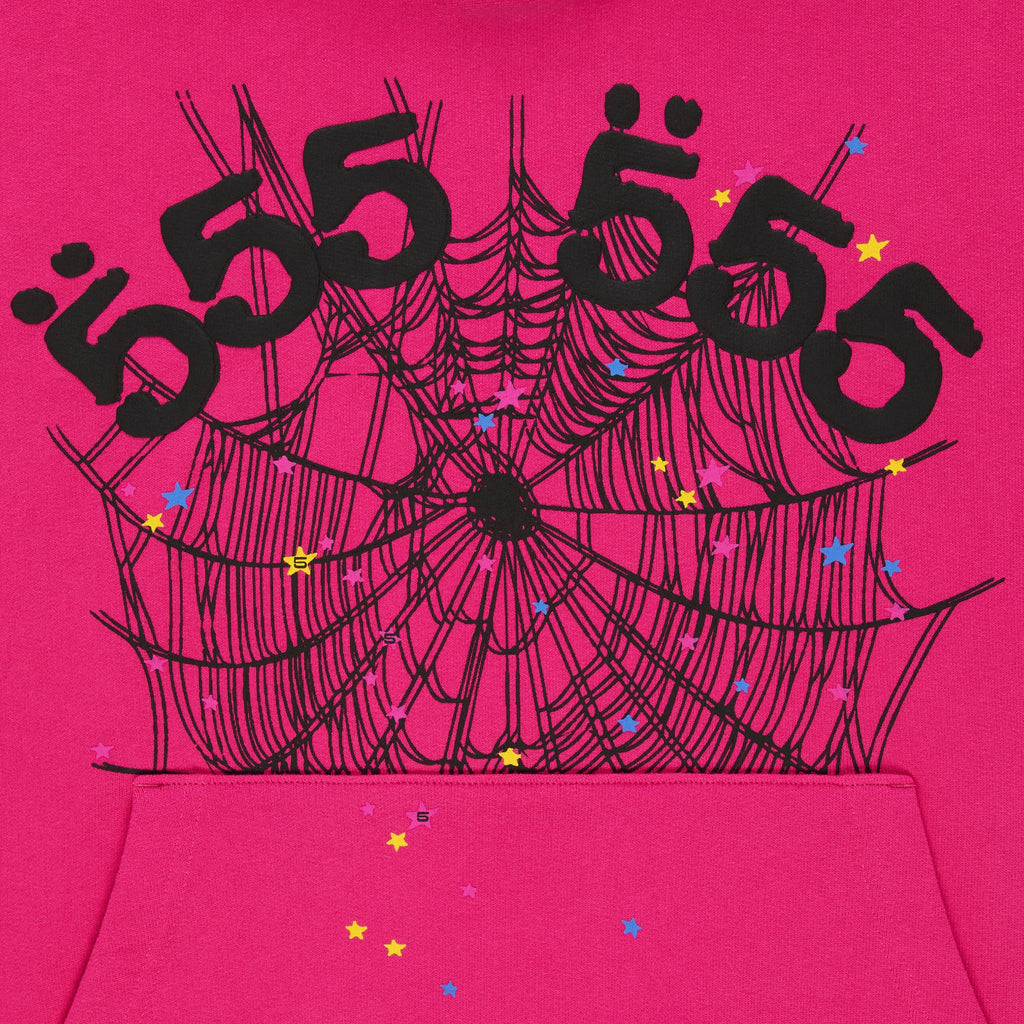 Sp5der Angel Number Hoodie - Pink