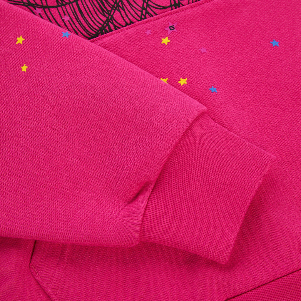 Sp5der Angel Number Hoodie - Pink