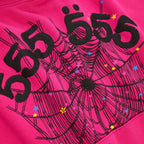 Sp5der Angel Number Hoodie - Pink