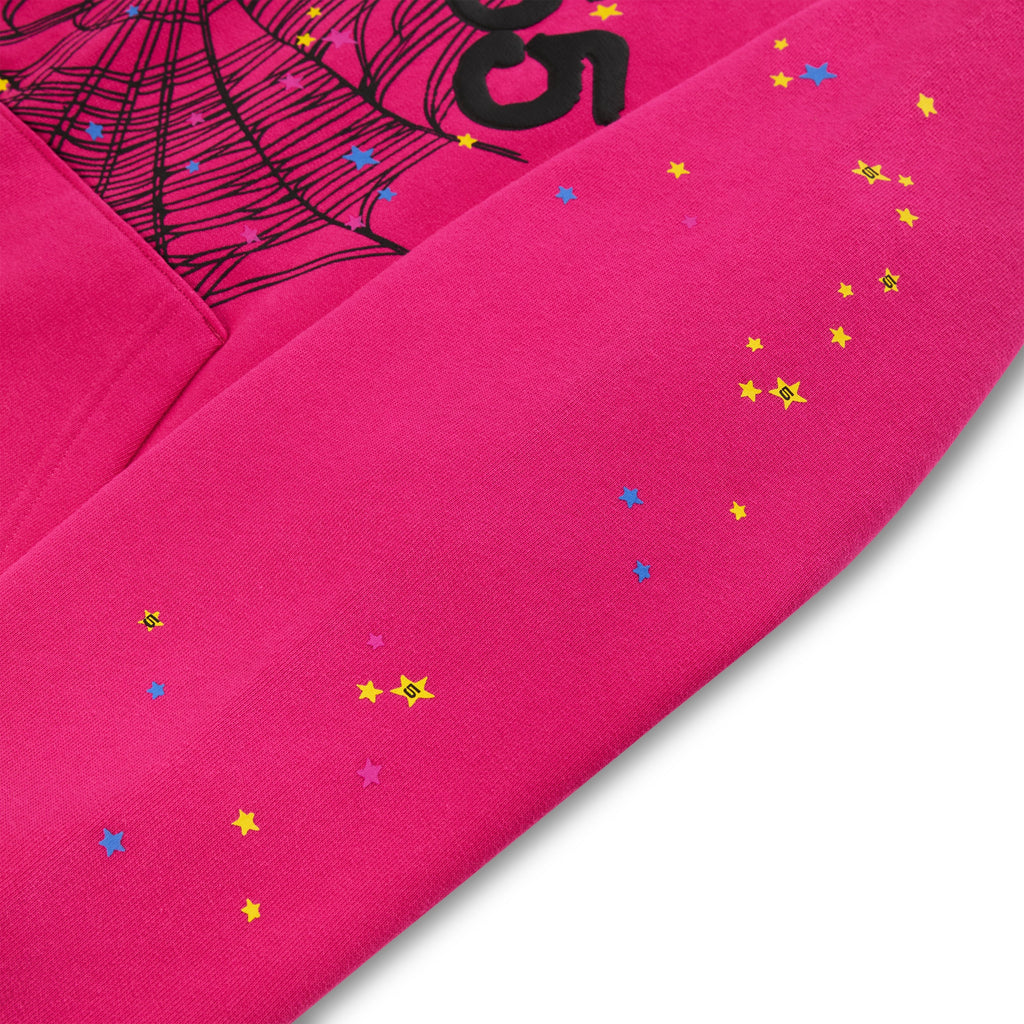 Sp5der Angel Number Hoodie - Pink