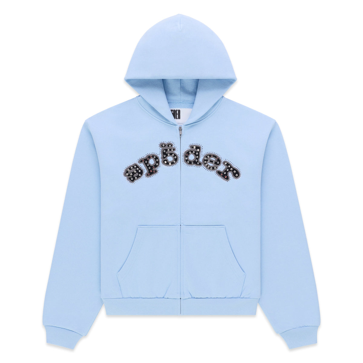 Sp5der Mixed Stone Og V2 Zip Hoodie - Rock Blue