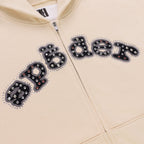 Sp5der Mixed Stone Og V2 Zip Hoodie - Cream