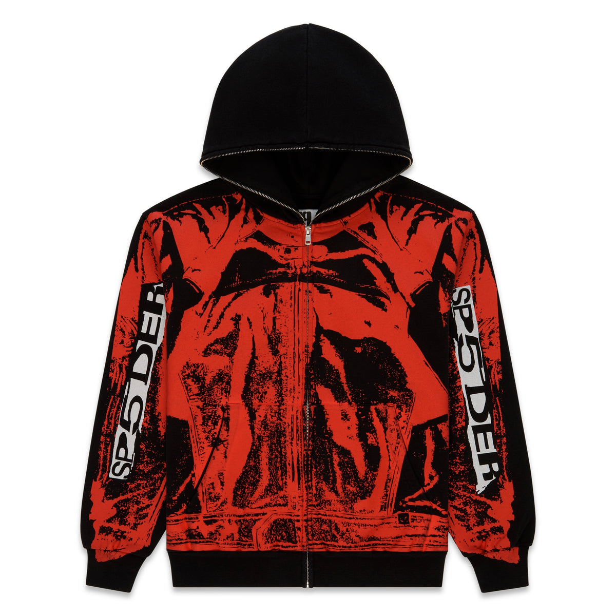 Sp5der Jp5 Moto Hoodie - Black