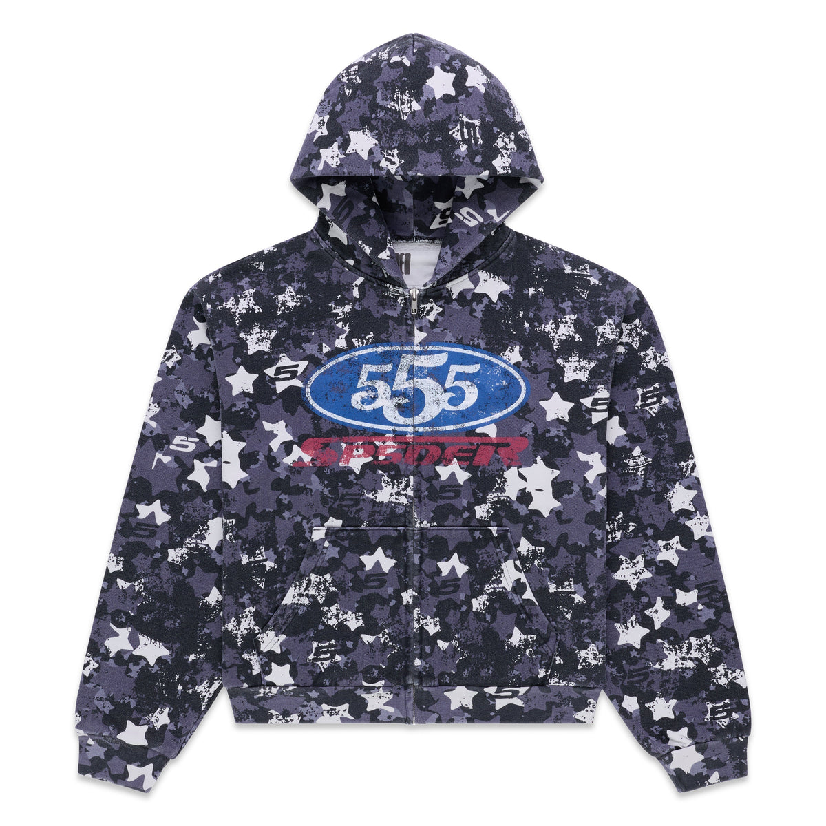 Sp5der R5cing Zip Hoodie - Blue Camo